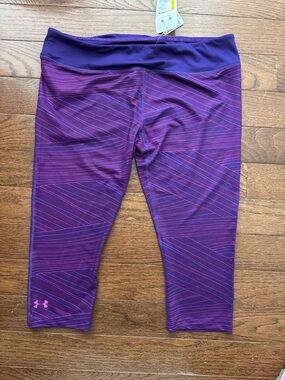 Under Armour Purple & Pink Girls' Athletic Capri Leggings